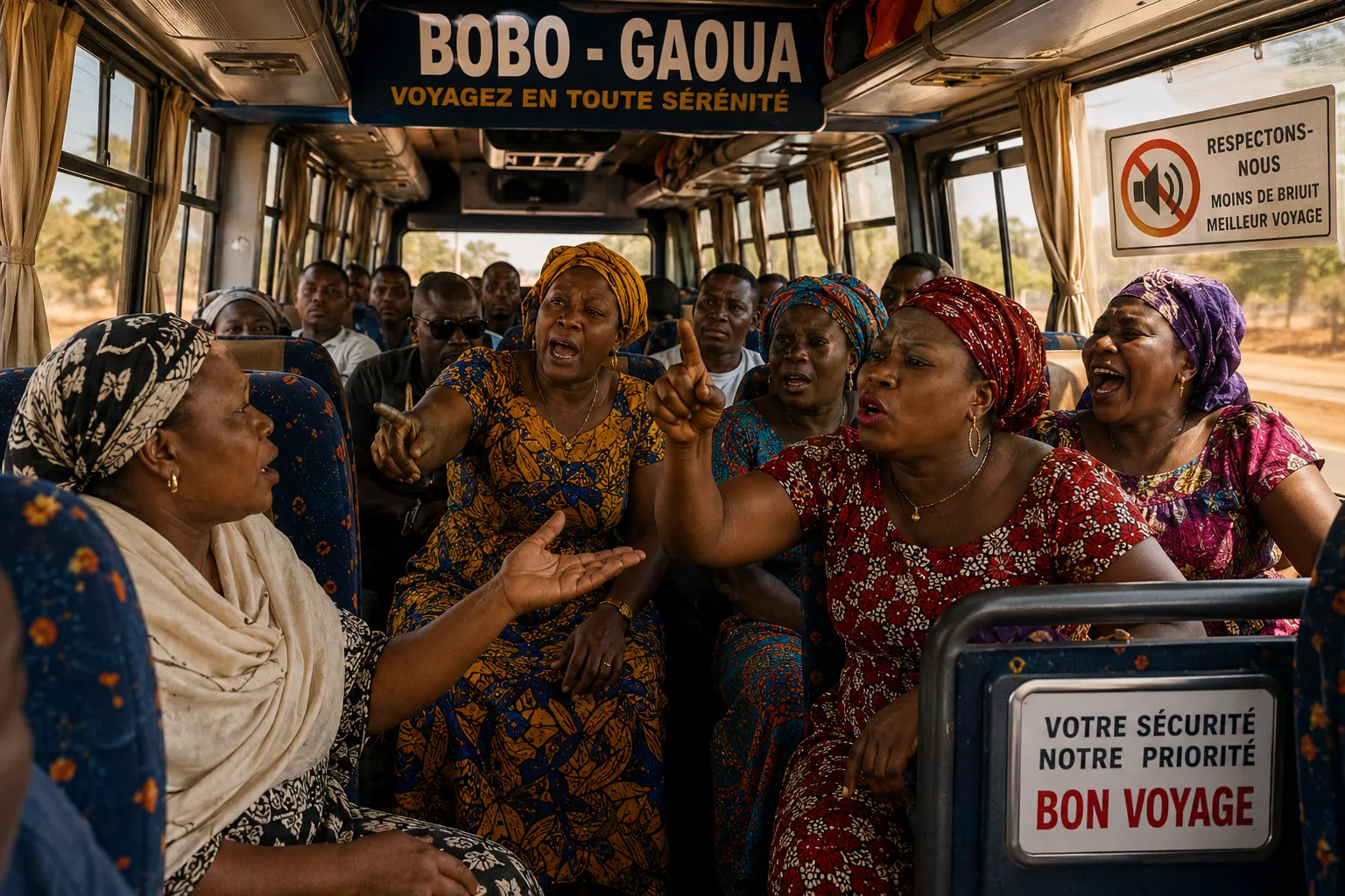 Voyage mouvementé : Flamousso réclame le silence et est rapidement prise à partie 